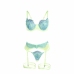 SUBBLIME 955328 Lingerie Set Lace Green-Blue L/XL Adjustable Elegant