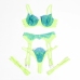 SUBBLIME 955328 Lingerie Set Lace Green-Blue L/XL Adjustable Elegant