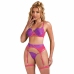 SUBBLIME 955359 Lace Bra & Garter Set Pink-Purple S/M - Elegant Lingerie