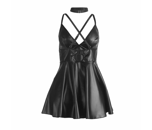 SUBBLIME 955380 Nightdress L/XL Black with Adjustable Leather Straps