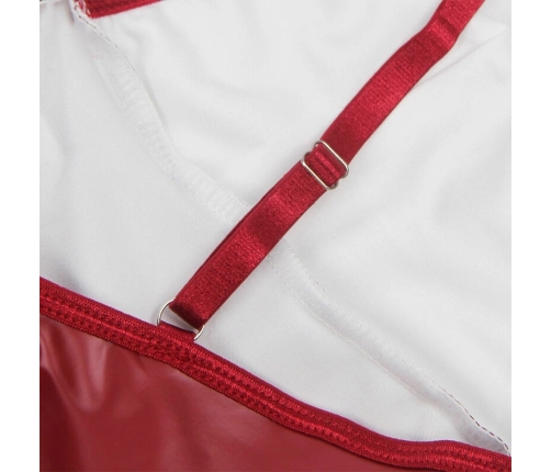 SUBBLIME - 955397 VESTIDO CON TIRANTES DE CUERO BURDEOS S/M