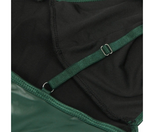 SUBBLIME 955434 Green Strappy Nightgown with PU Leather S/M