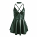 SUBBLIME 955434 Green Strappy Nightgown with PU Leather S/M
