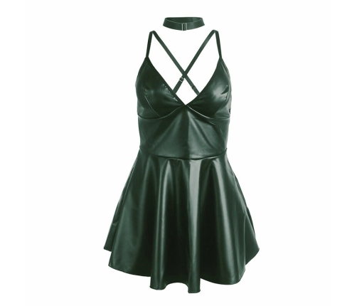 SUBBLIME - 955441 VESTIDO CON TIRANTES DE CUERO VERDE L/XL