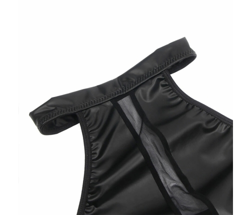 SUBBLIME - 955472 VESTIDO CUELLO HALTER CON TRANSPARENCIAS NEGRO S/M