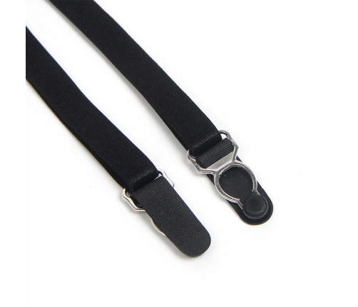 SUBBLIME 955502 Black Lace Bodysuit with Bows & Garters L/XL