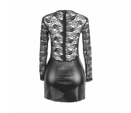 SUBBLIME - 955601 VESTIDO DE MANGA LARGA CON ENCAJE NEGRO L/XL