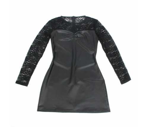 SUBBLIME - 955601 VESTIDO DE MANGA LARGA CON ENCAJE NEGRO L/XL