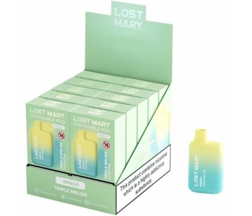 Lost Mary BM600 Jednorazowy Vaper 2% Triple Melon 600 zaciągnięć