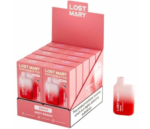 Lost Mary BM600 Disposable Vape 2% Nicotine Juicy Peach 600 Puffs