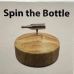 Kheper Games Spin The Bottle Party Game - Metal Bottle & Wooden Base