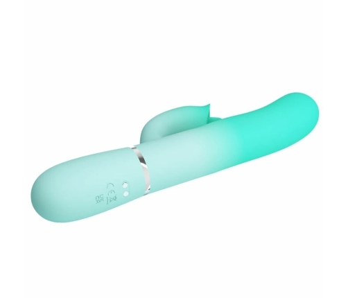 Pretty Love Gigi Aqua Green Dual-Action Intimate Device Silicone