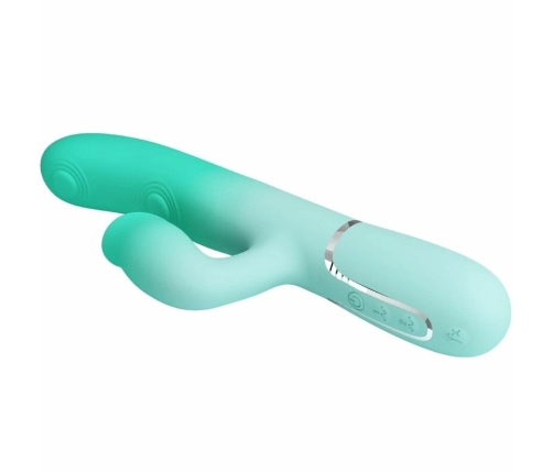 Pretty Love Gigi Aqua Green Dual-Action Intimate Device Silicone