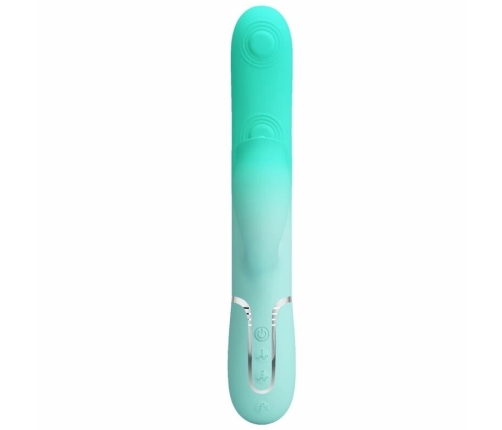 Pretty Love Gigi Aqua Green Dual-Action Intimate Device Silicone