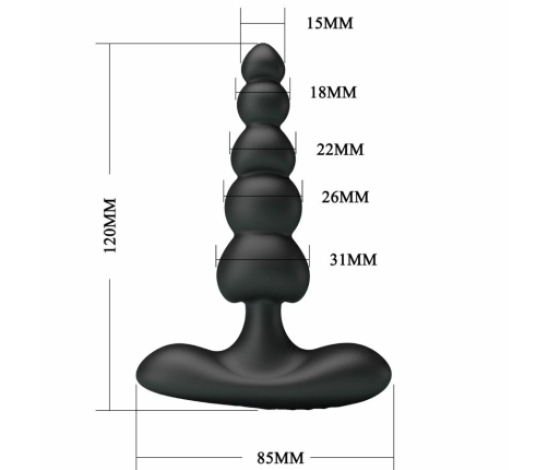 Pretty Love Corban Intimate Device 10-Mode Black Silicone USB