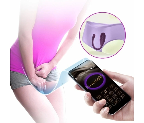 PRETTY LOVE - LEVIATHAN VIBRADOR CONTROLADO POR APP MORADO