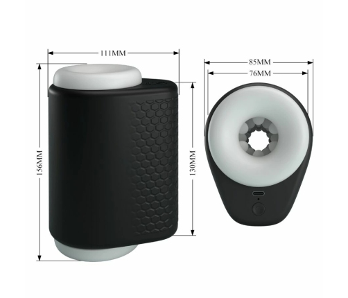 Pretty Love BM-00900T96 Intimate Machine with Vibration, Black, USB-C