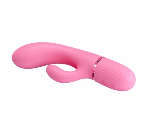 Pretty Love BW-500059 Silicone Dual Stimulation Vibrator Pink USB 10 Modes