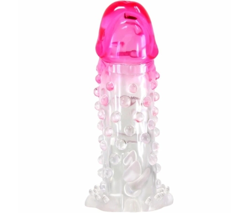 Pretty Love Wilford Sheath Extension Pink TPR Textured Intimate System