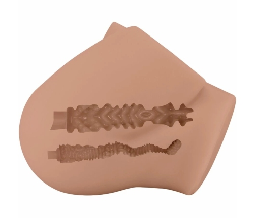 CRAZY BULL BM-009251Z Intimate Dual-Channel Anatomical Vibrating Model, Flesh Tone, Remote Controlled