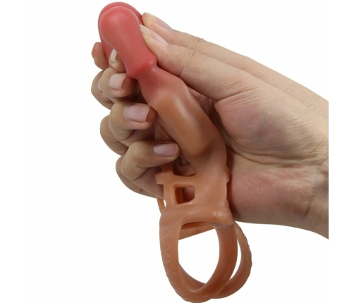 Pretty Love Preston Vibrating Extension Sleeve 18 cm, TPR, Transparent