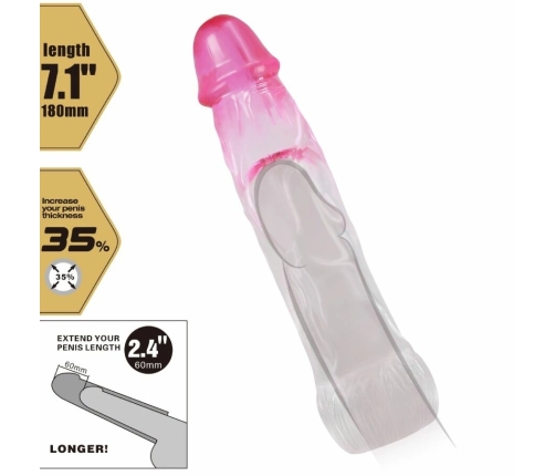 Pretty Love Neron Extension Sleeve Pink 6 cm TPR Waterproof Model