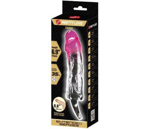 Pretty Love Odes Intimate Extension Sheath 2 cm Pink TPR Sleeve