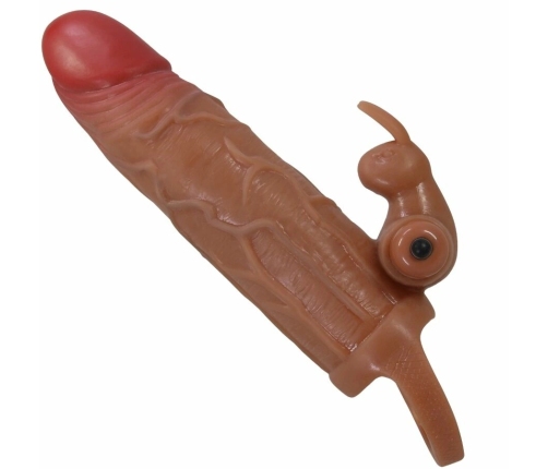 Pretty Love Osmar Extension Sleeve with Vibrating Stimulation, Transparent