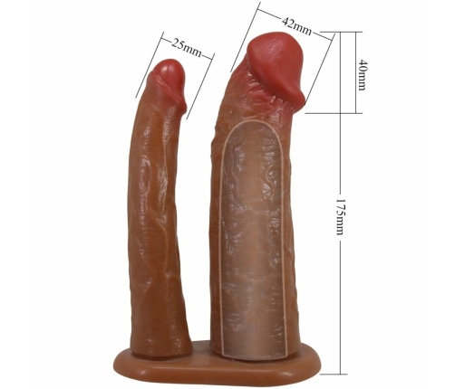 PRETTY LOVE YAIRON Intimate Extension Sleeve 4cm Mulatto TPR Waterproof