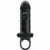Romance MC64 Vibrating Extension Sleeve Black TPE Adjustable Ring