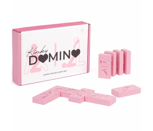 SecretPlay Wooden Domino Game - Couple’s Board Activity, 28 Illustrated Tiles