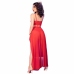 Chilirose CR4850 Red Tulle Top & Leggings Set with Gold Accents S