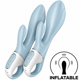 Satisfyer Air Pump Bunny 1 Inflatable Dual-Action System Blue Silicone