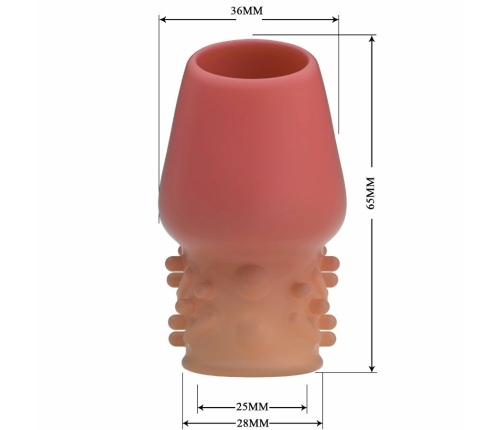 Pretty Love Matias Extension Sleeve Pink, Soft TPR, 90 mm, Waterproof