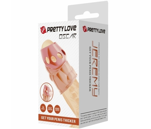 Pretty Love Oscar Intimate Extension Sleeve Pink 90mm TPR