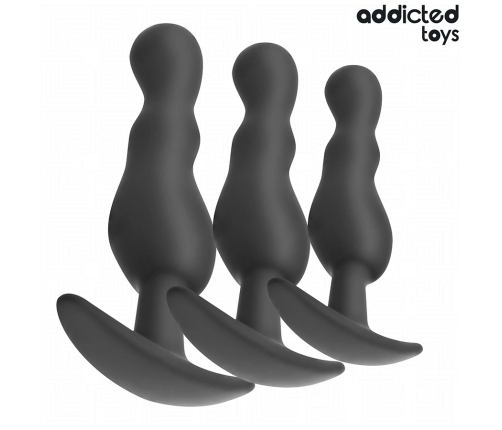 Addicted Toys Silicone Plug Set Model 1 - 3 Sizes, Ergonomic Design