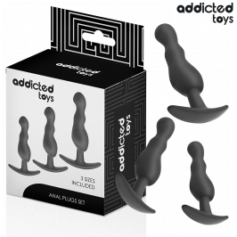 Addicted Toys Silicone Plug Set Model 1 - 3 Sizes, Ergonomic Design
