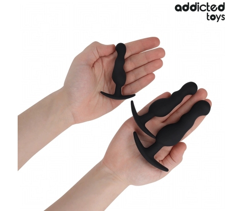 Addicted Toys Silicone Plug Set Model 1 - 3 Sizes, Ergonomic Design