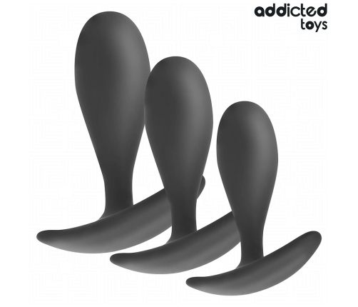 Addicted Toys Silicone Set - 3-Piece Progressive Anal Plug Kit Model 2