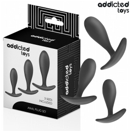 Addicted Toys Silicone Set - 3-Piece Progressive Anal Plug Kit Model 2