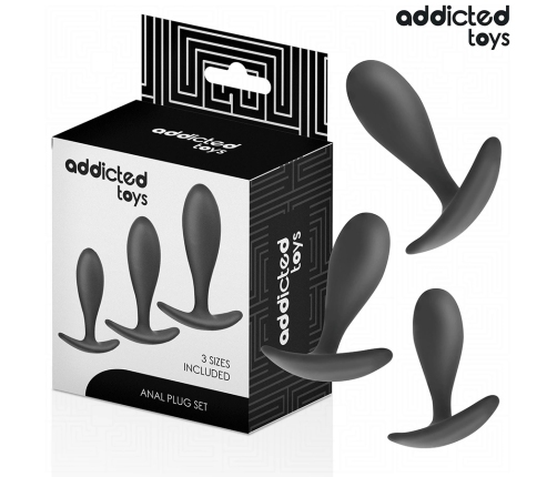 Addicted Toys Silicone Set - 3-Piece Progressive Anal Plug Kit Model 2
