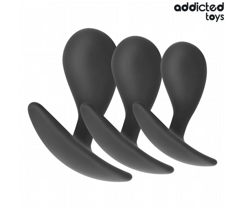 Addicted Toys Silicone Intimate Plug Set Model 3 - 3 Sizes, Hypoallergenic