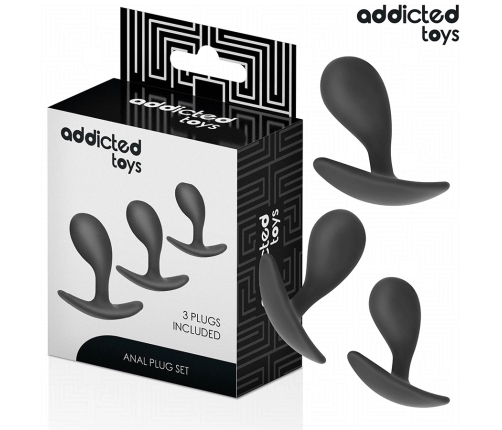 Addicted Toys Silicone Intimate Plug Set Model 3 - 3 Sizes, Hypoallergenic