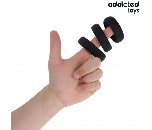 Addicted Toys Flat Silicone Support Rings Set - 3 Sizes, Hypoallergenic