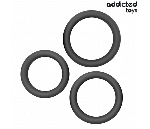 Addicted Toys Flat Silicone Support Rings Set - 3 Sizes, Hypoallergenic