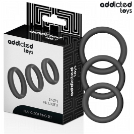 Addicted Toys Flat Silicone Support Rings Set - 3 Sizes, Hypoallergenic