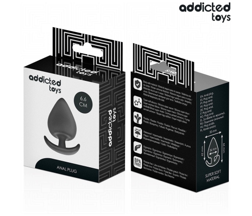 Addicted Toys Silicone Anal Plug M 6.6 cm - Ergonomic Medical-Grade Model