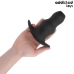 Addicted Toys XL Hollow Silicone Plug - Anatomical, Black, 13.9 cm
