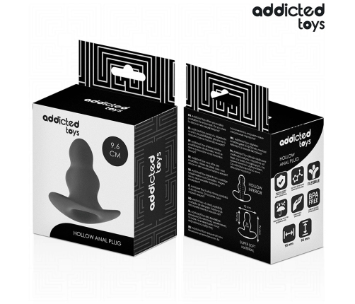 Addicted Toys Silicone Hollow Plug M 9.6cm - Anatomical Medium Model