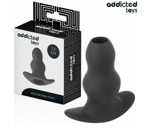 Addicted Toys Silicone Hollow Anal Plug S 7.3 cm - Compact Ergonomic Model